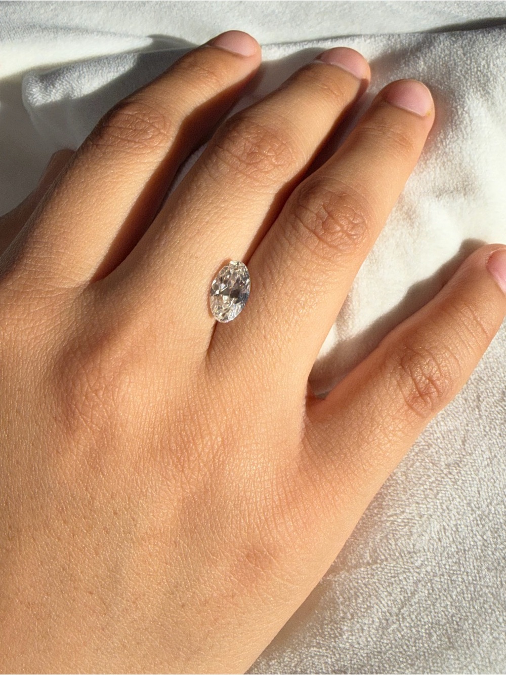 LAB grown diamond Elongated oval 1.87 Carats